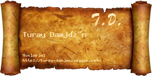 Turay Damján névjegykártya